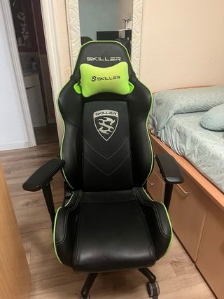 Sedia da Gaming SKILLER Nero e Verde