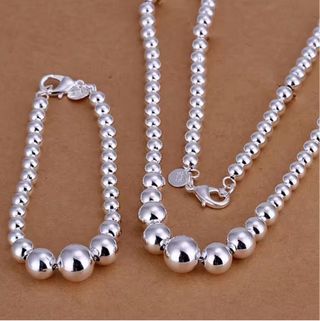 Conjunto de collar y pulsera de bolas