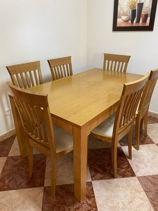 Mesa de comedor de madera (solo mesa)
