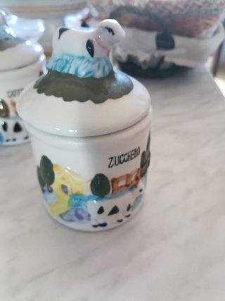 Zucchieriera o porta caffè decorata