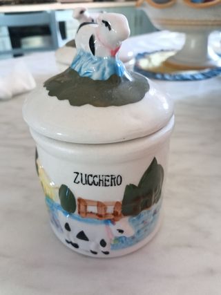 Zucchieriera o porta caffè decorata