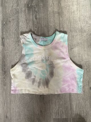 Top ancho Bershka tie-dye