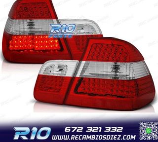 PILOTOS BMW E46 98-01 LED ROJO CROMO