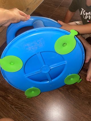 Asiento Bañera Bebé Azul con Ventosas