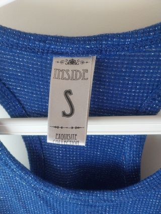 Camiseta tirantes Inside azul talla S