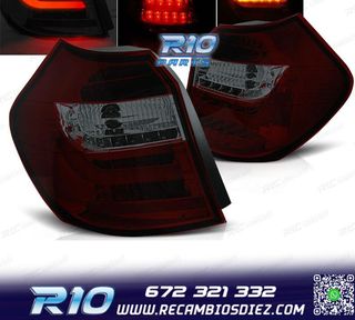 PILOTOS BMW E81 E87 04-07 ROJOS AHUMADOS LED BAR