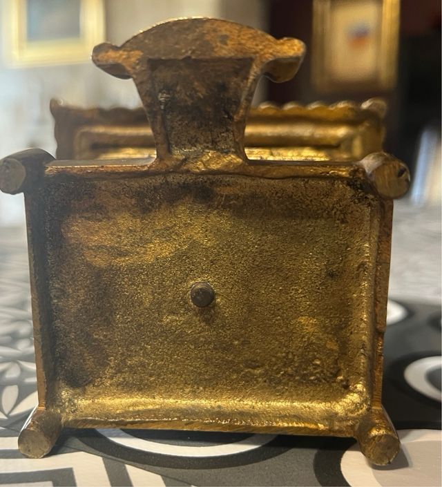 Hucha antigua BANQUE en bronce macizo 
1920-1930