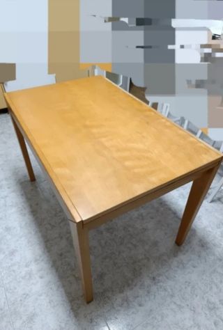 Mesa de comedor extensible madera clara