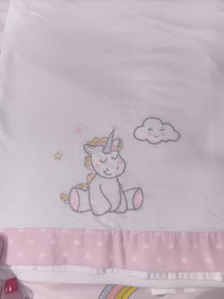 2 Sábanas/cuna lunayUnicornio+bajera+fundaalmoada