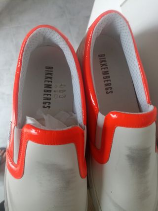 Zapatillas Bikkembergs Blancas y Naranja Talla 44
