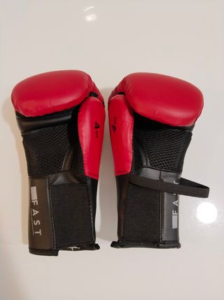 Guantes de boxeo JNR Decathlon Outshock Rojos