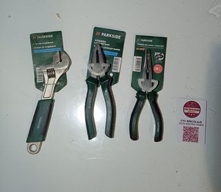3 unidades Parkside Llave Inglesa y 2 Alicates