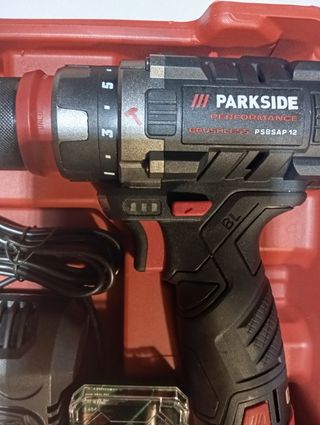 Percutor Taladro Parkside Brushless completo 