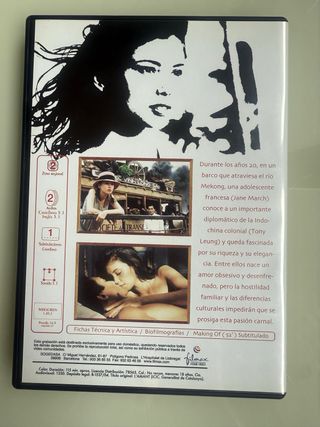 DVD El Amante (Jane March, Tony Leung)