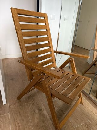 Silla reclinable plegable Ikea NÄMMARÖ + cojin