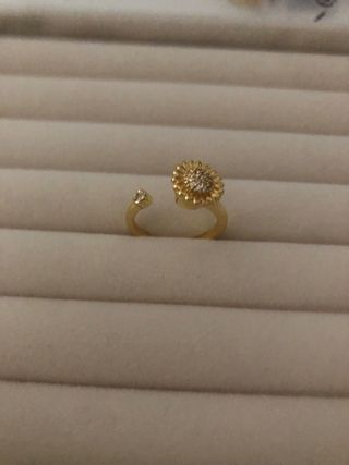Anillo girasol ajustable acero inoxidable