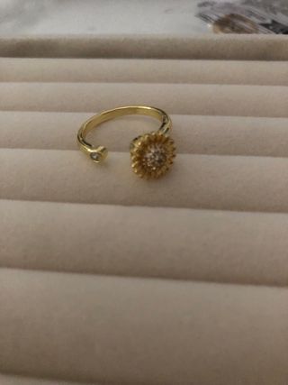 Anillo girasol ajustable acero inoxidable