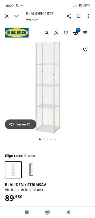 Vitrina IKEA BLÅLIDEN / STRIMSÄV Blanca