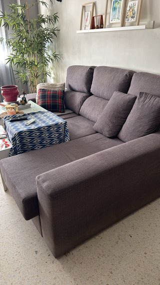 Divano chaise longue grigio