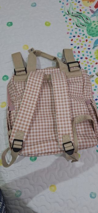 Mochila Walking Mum cuadros rosa