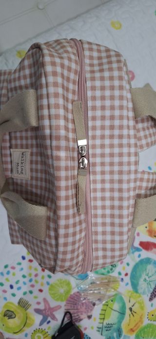 Mochila Walking Mum cuadros rosa