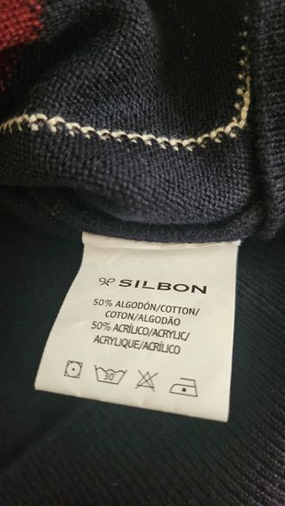 Jersey Silbon Rombos Talla S Azul Marino