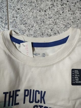 Camiseta Gap Hockey The Puck Stops Here XXL