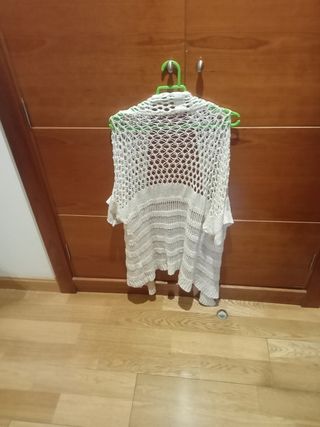 Blusa tejida blanca talla única
