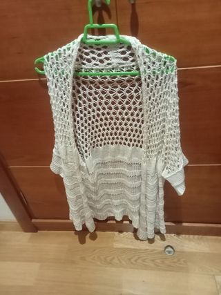 Blusa tejida blanca talla única