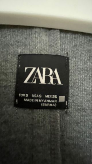 Abrigo Zara Mujer Gris Claro