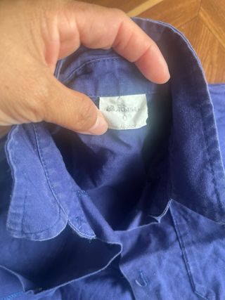 Falda azul con cintas