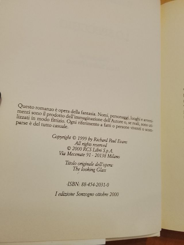 Richard Paul Evans, Lo Specchio