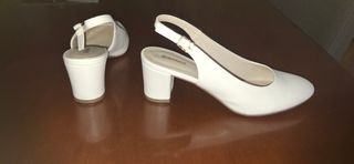 Zapatos Graceland blancos tacón bloque