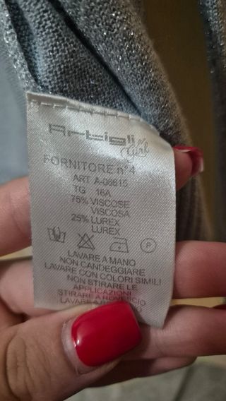 Cardigan donna glitter blu/argento