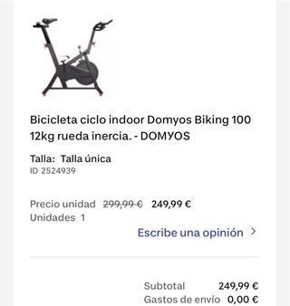 Bicicleta Spinning Domyos Biking 100