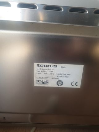 Microondas Taurus. REPARAR