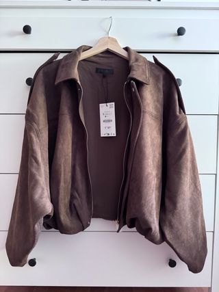 Chaqueta Zara Ante Marrón Talla S