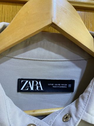 Sobrecamisa ZARA Beige Talla xs Oversize
