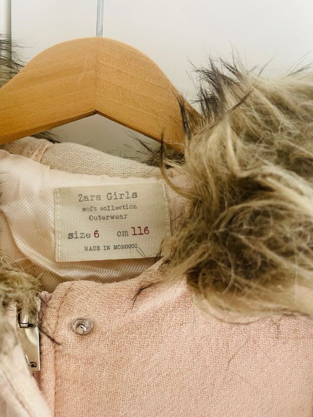 Abrigo rosa palo Zara niña 6 años