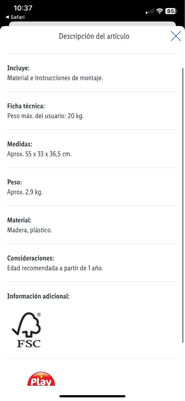 Triciclo madera 12 meses+