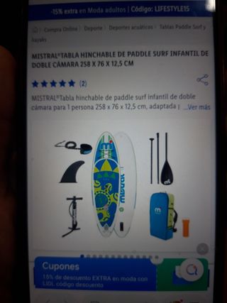 Tabla Paddle Surf Hinchable Mistral Infantil