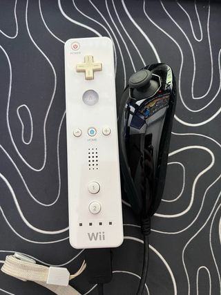 Mando Wii Blanco + Nunchuk Negro Nintendo
