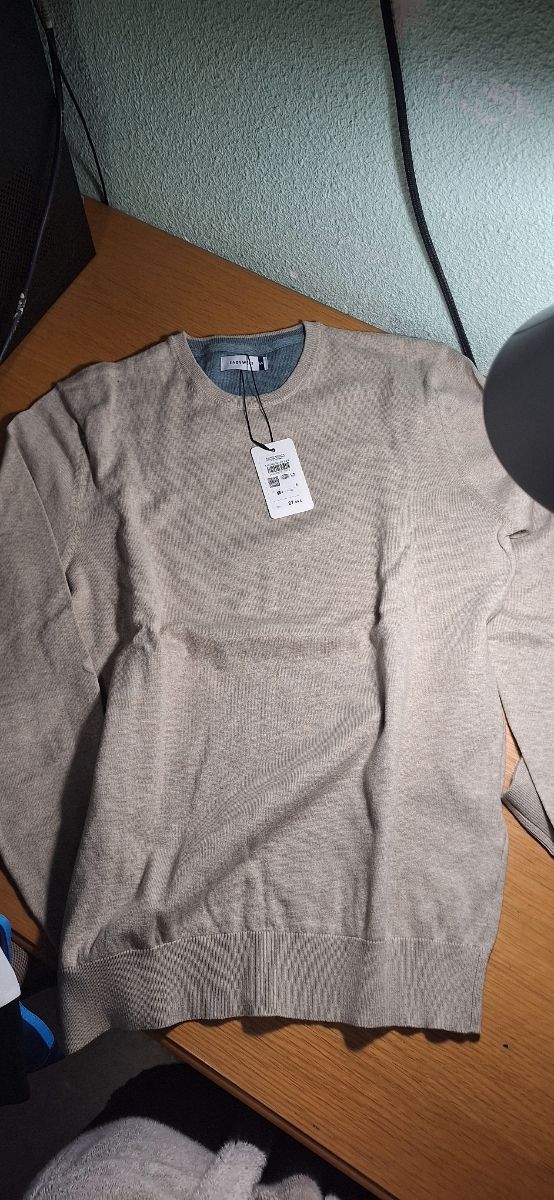 Jersey Easy Wear beige y azul talla S