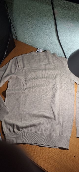 Jersey Easy Wear beige y azul talla S