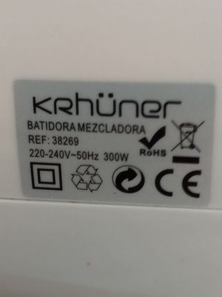 Batidora KRHÜNER Blanca Nueva