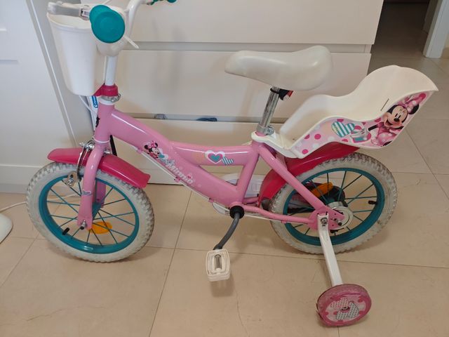 Bicicleta niña Minnie Mouse Rosa