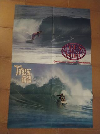 2 Pósters Vintage Surf Olas