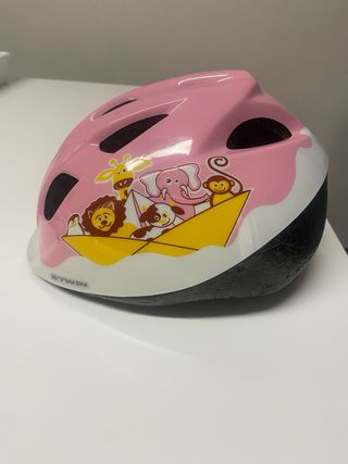 Casco bici niña rosa animales