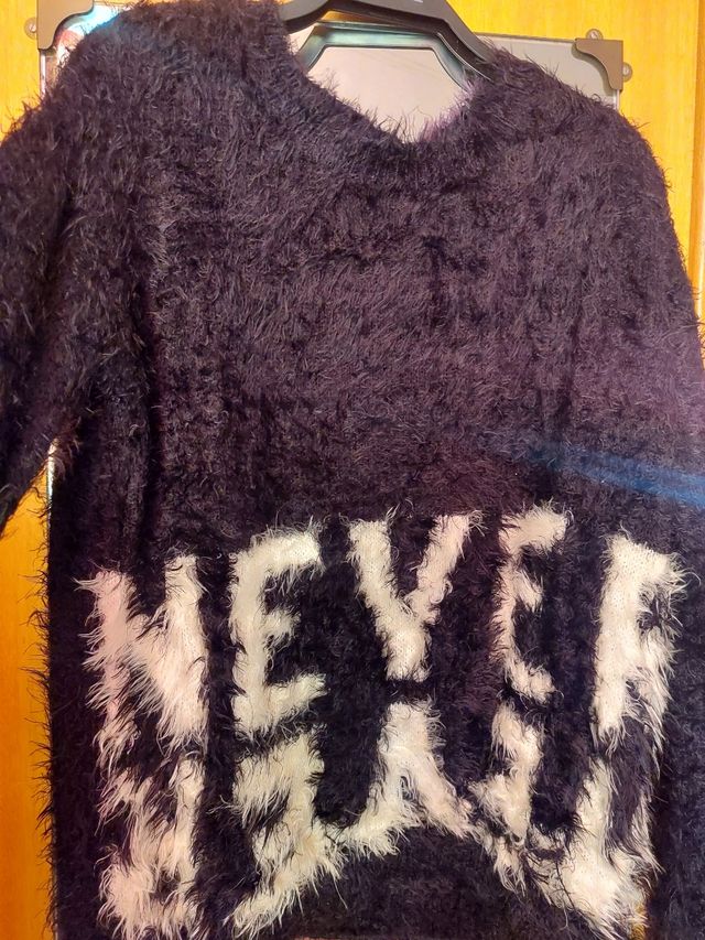 Maglione pelo Bershka nero e bianco