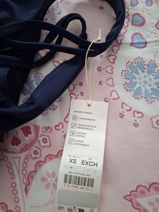 Sujetador deportivo Oysho azul